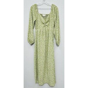 Vanilla Bay Maxi Dress Small Ditsy Floral Milk maid Ruched Baby Shower